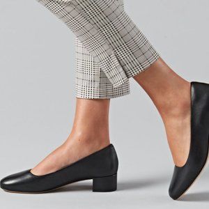 Orabella Alice Black Leather Pumps